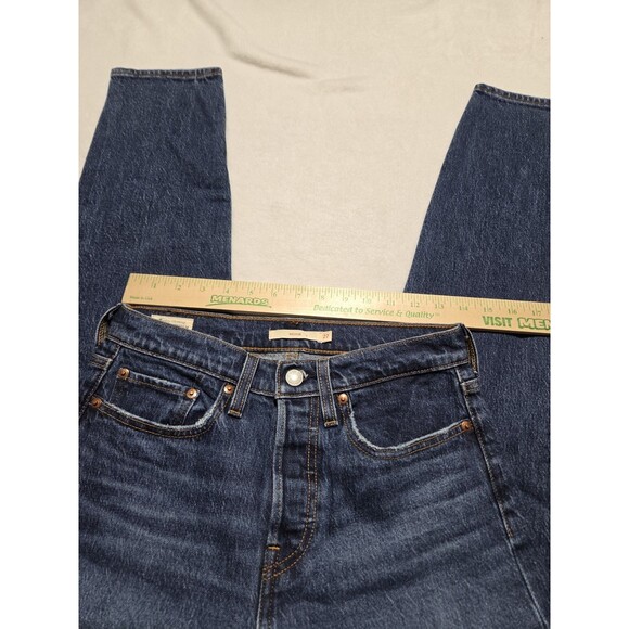 Levis Jeans Womens Wedgie Straight Size 27 Blue Button Fly Denim - Picture 10 of 13